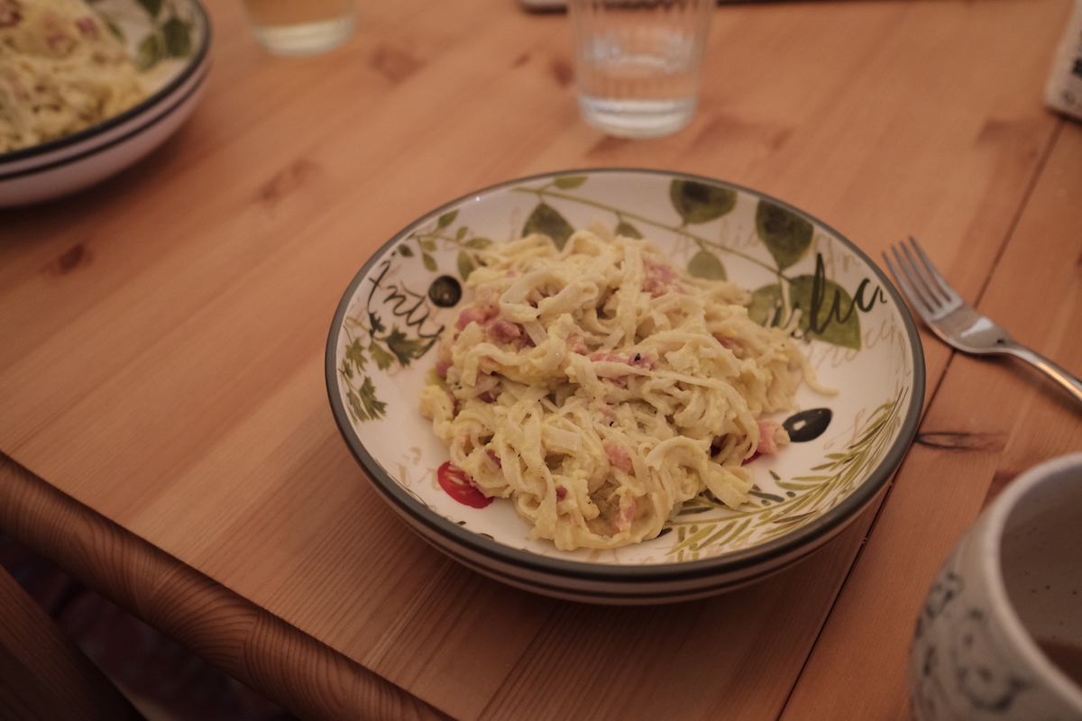 Pasta cut